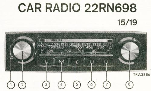 22RN698; Philips - Österreich (ID = 1764721) Car Radio