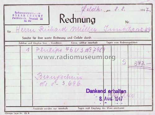 46U3; Philips - Österreich (ID = 2065167) Radio