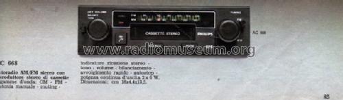 Autoradio stereo 22AC668; Philips - Österreich (ID = 1080145) Car Radio