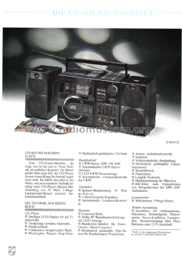 CD-Sound-Machine Compact Disc Radio Recorder D8854 /00 /02 /05 /10 /30 /35 /40 /52; Philips - Österreich (ID = 3112353) Radio