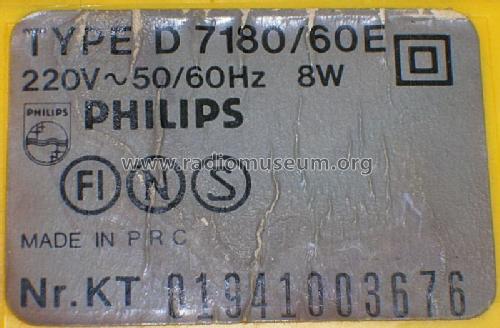 D7180 /60E; Philips 飞利浦; (ID = 613999) Radio