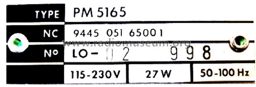 LF Sweep Generator 0.1Hz-1MHz PM5165; Philips Radios - (ID = 1431208) Equipment