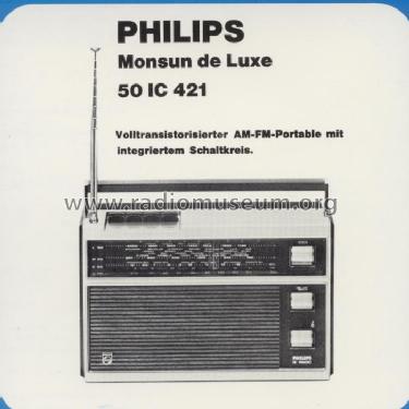 Monsun de Luxe 50IC421; Philips - Österreich (ID = 111904) Radio