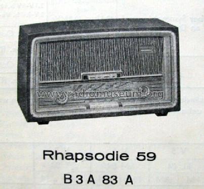 Rhapsodie 59 B3A83A; Philips - Österreich (ID = 69037) Radio