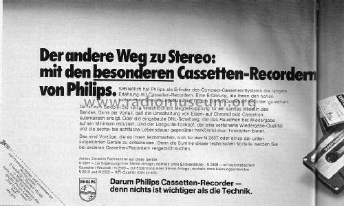 Stereo-Cassetten-Recorder 2507 N2507; Philips - Österreich (ID = 1094243) R-Player