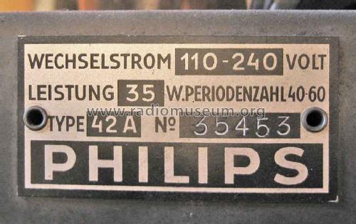 42A; Philips Radios - (ID = 534918) Radio