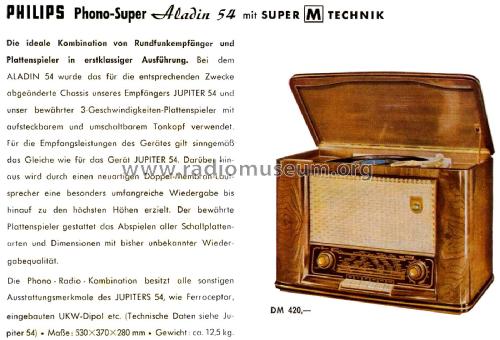 Aladin 54 HD434A; Philips Radios - (ID = 2197026) Radio