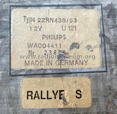 Rallye Spezial 22RN438 /19 / 93; Philips Radios - (ID = 3111066) Car Radio