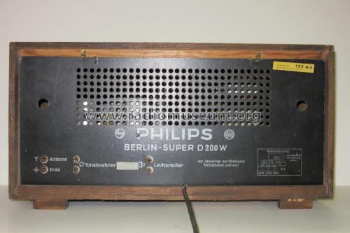 Berlin-Super D200W; Philips Radios - (ID = 2021425) Radio