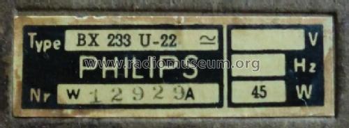 BX233U /22; Philips Radios - (ID = 1640802) Radio