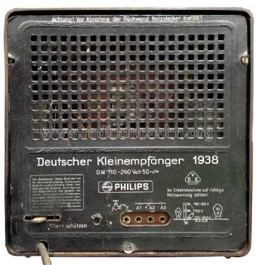 Deutscher Kleinempfänger 1938 DKE38; Philips Radios - (ID = 1296006) Radio