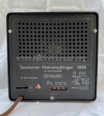 Deutscher Kleinempfänger für Batteriebetrieb DKE38B; Philips Radios - (ID = 3043200) Radio