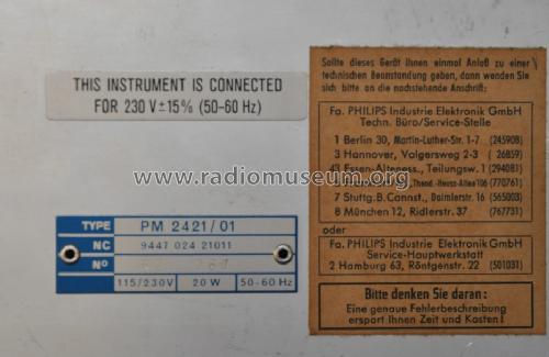 Digital Multimeter PM 2421; Philips; Eindhoven (ID = 1373024) Equipment