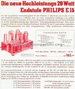 E15; Philips Radios - (ID = 760483) Ampl/Mixer