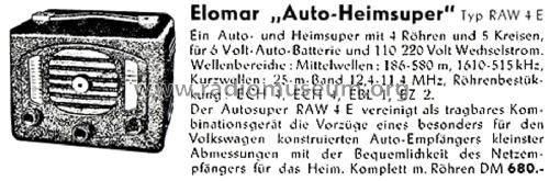 Elomar RAW4E; Philips Radios - (ID = 2490456) Car Radio