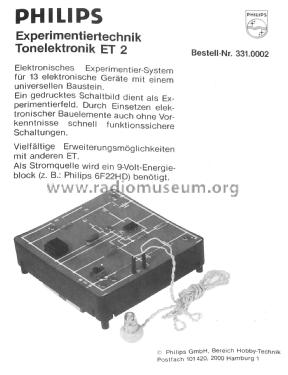 Experimentiertechnik Ton ET102; Philips Radios - (ID = 3066428) Kit