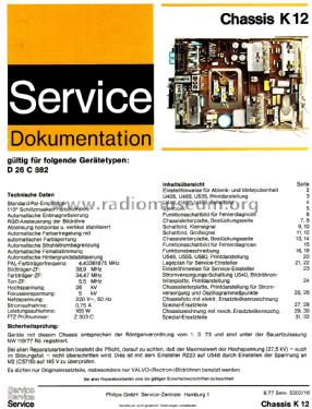 Farbfernsehchassis Ch= K12; Philips Radios - (ID = 2833616) Television