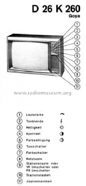 Goya D26K260/82 Ch= K9; Philips Radios - (ID = 651979) Television