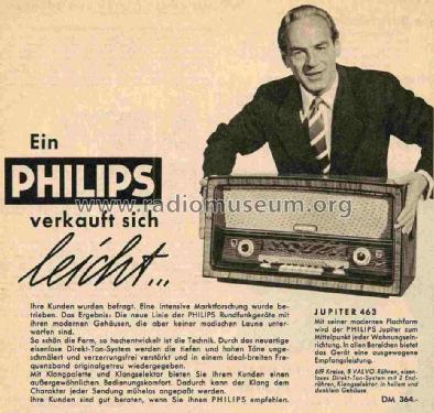 Jupiter 463 BD463A Radio Philips Radios - Deutschland, build ...
