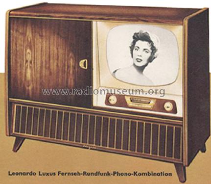 Leonardo Luxus Kombinationstruhe 21RD233A; Philips Radios - (ID = 761311) TV Radio