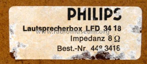 LFD 3418; Philips Radios - (ID = 2527693) Speaker-P