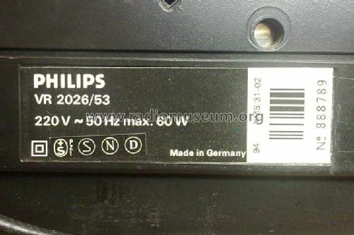 Videorecorder VR2026/53; Philips Radios - (ID = 1524024) R-Player