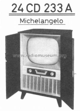 Michelangelo 24CD233A; Philips Radios - (ID = 1887535) Television