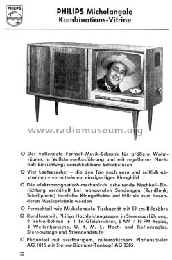 Michelangelo Kombinations-Vitrine 23RD324A; Philips Radios - (ID = 2069339) TV Radio