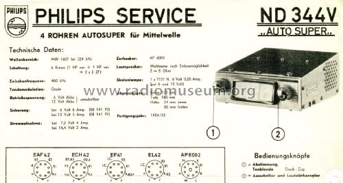 ND344V; Philips Radios - (ID = 1764940) Car Radio