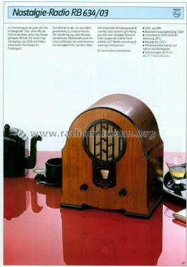 Nostalgieradio RB634/03; Philips Radios - (ID = 2370751) Radio