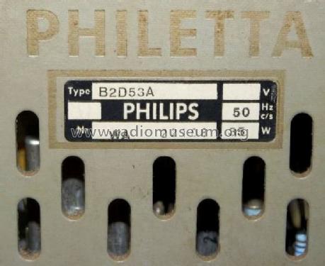 Philetta B2D53A; Philips Radios - (ID = 1458133) Radio