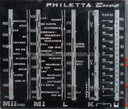 Philetta Euro Philetta 280 12RB280; Philips Radios - (ID = 957829) Radio