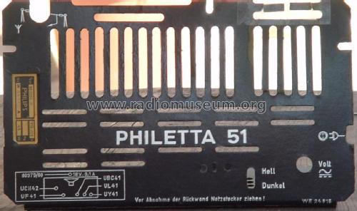 Philips Philetta 51 BD200U; Philips Radios - (ID = 20707) Radio