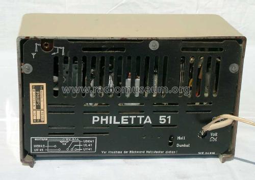 Philips Philetta 51 BD200U; Philips Radios - (ID = 53705) Radio