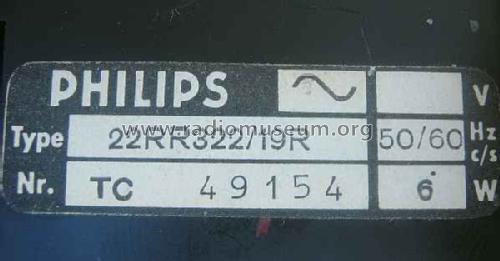 Radio Recorder RR322 22RR322; Philips Radios - (ID = 1290423) Radio