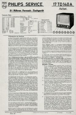 Raffael 17TD140A /00; Philips Radios - (ID = 1816865) Television