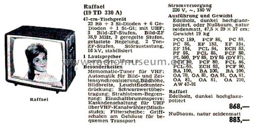 Raffael-Automatic 19TD330A; Philips Radios - (ID = 2838394) Television