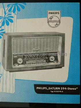 Saturn Stereo 594 B5D94A; Philips Radios - (ID = 1257456) Radio