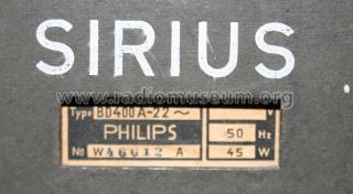 Sirius BD400A-22; Philips Radios - (ID = 277943) Radio