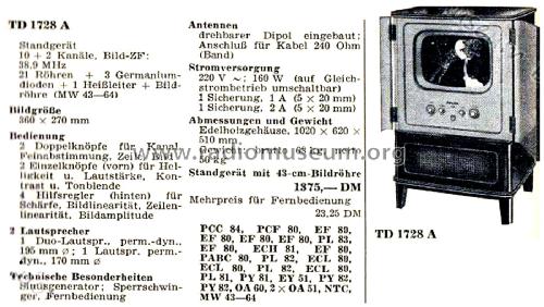 TD1728A; Philips Radios - (ID = 2837471) Television