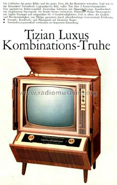 Tizian-L-Kombinations-Truhe 23RD392A Ch= P3 + B5DZ33A/01; Philips Radios - (ID = 2157154) TV Radio