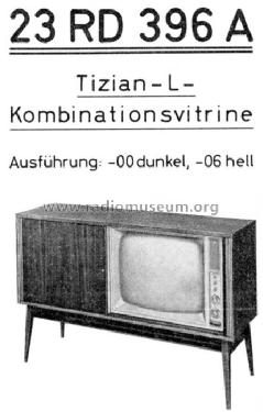 Tizian Luxus Kombinations-Vitrine 23RD396A Ch= D3; Philips Radios - (ID = 665497) TV Radio