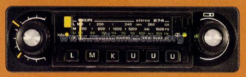 Tourismo Stereo 874 Info; Philips Radios - (ID = 961907) Car Radio