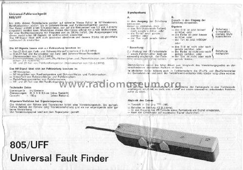 Universal Fault Finder - Multi-Signalgeber 805/UFF; Philips Radios - (ID = 1312413) Equipment