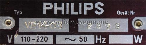 VE1403; Philips Radios - (ID = 1844922) Ampl/Mixer