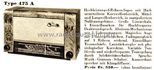 475 A; Philips - Schweiz (ID = 1402144) Radio