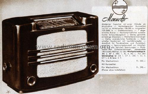 Menuetto 461A-04; Philips - Schweiz (ID = 1402207) Radio