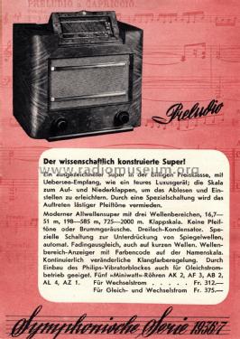 Preludio/Prélude 456A; Philips - Schweiz (ID = 3033688) Radio