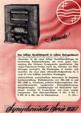 Serenata 841A; Philips - Schweiz (ID = 3033687) Radio