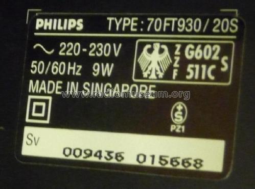 70FT930 /20S; Philips, Singapore (ID = 2598969) Radio